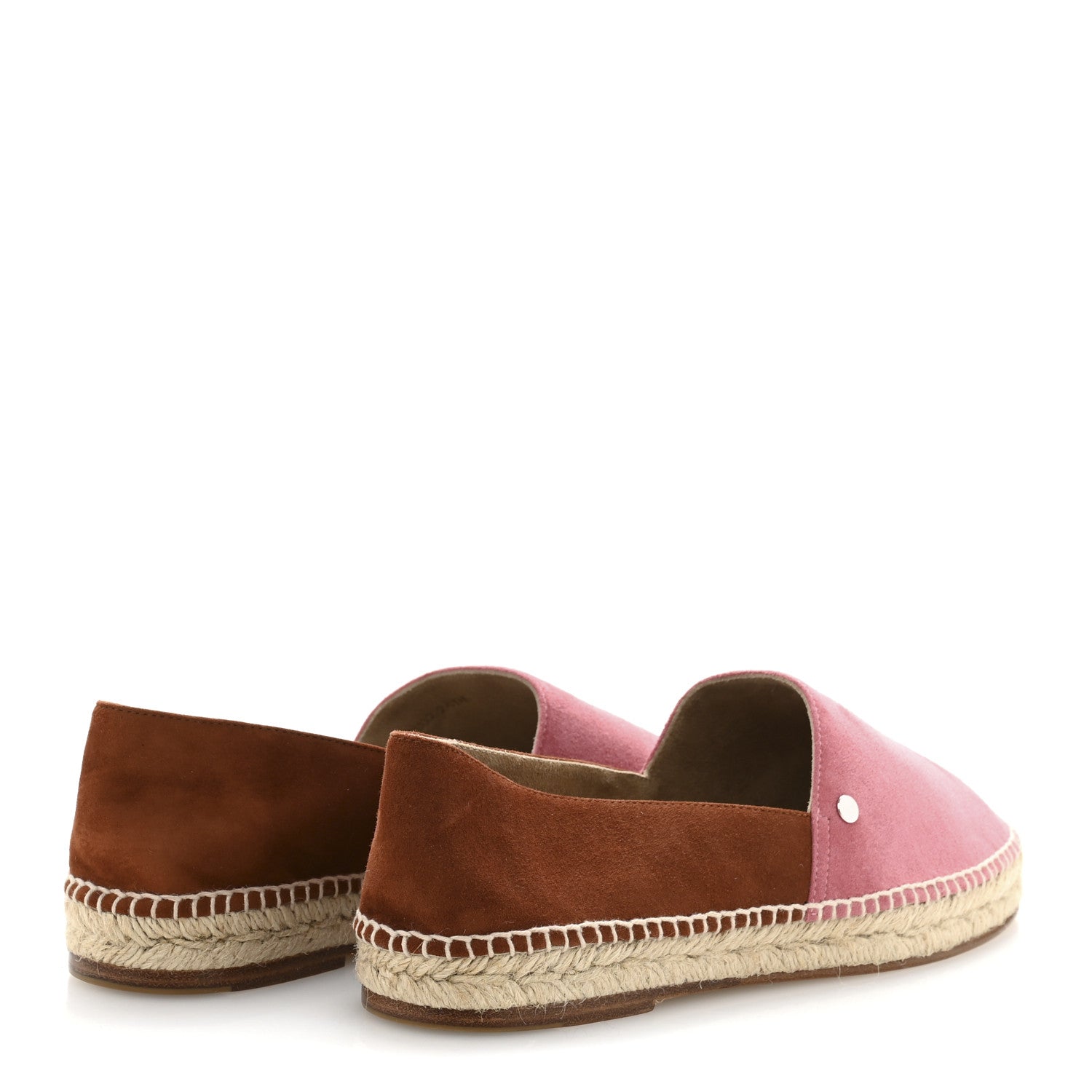 Hermes Suede Goatskin Womens Joven Espadrilles 38 Rose De Venise Gold 5 of 9