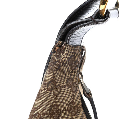 Gucci Monogram Medium Horsebit Chain Hobo Dark Brown 8 of 10