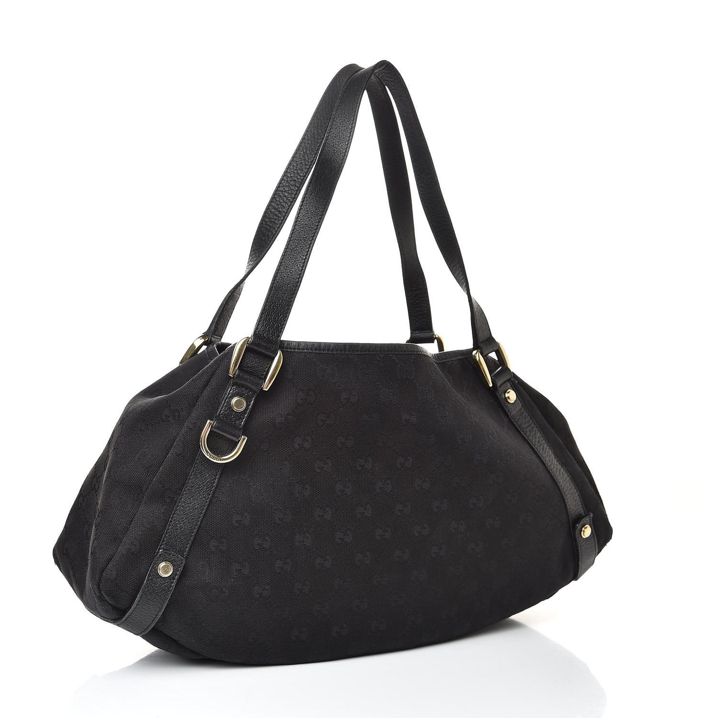 Monogram Medium Abbey Shoulder Bag Black