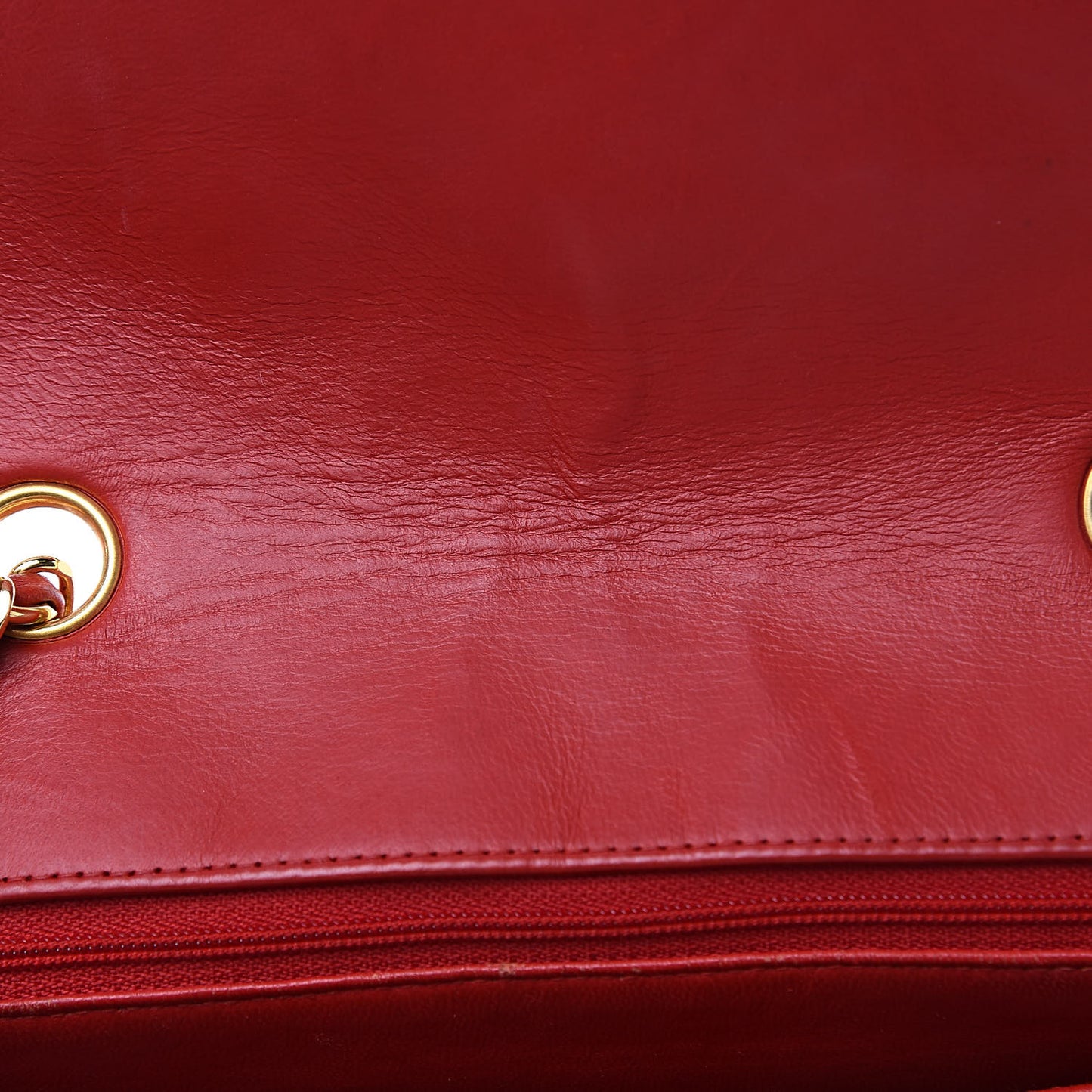 Lambskin Quilted Small Single Flap Red