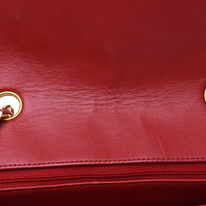 Chanel Lambskin Quilted Small Single Flap Red 10 of 17