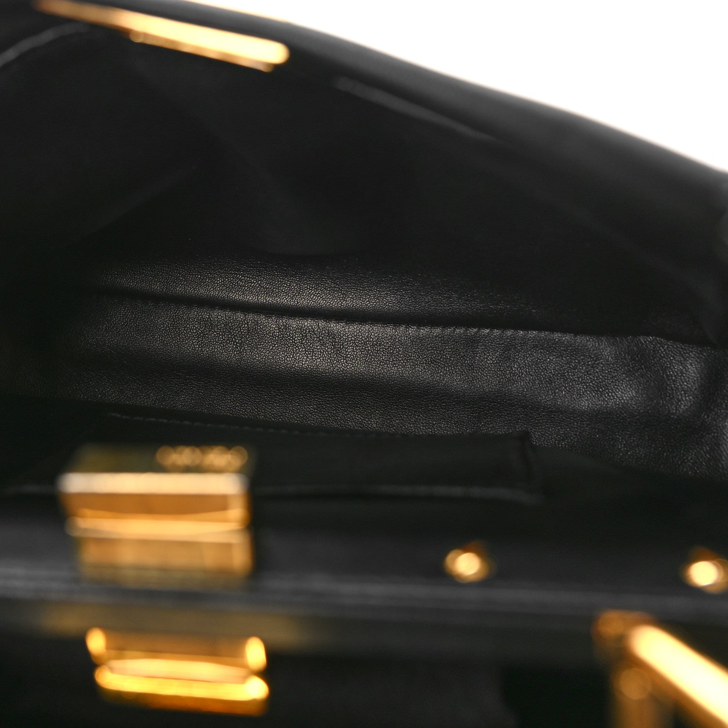 Fendi Nappa Mini Peekaboo Iconic Satchel Black 5 of 8