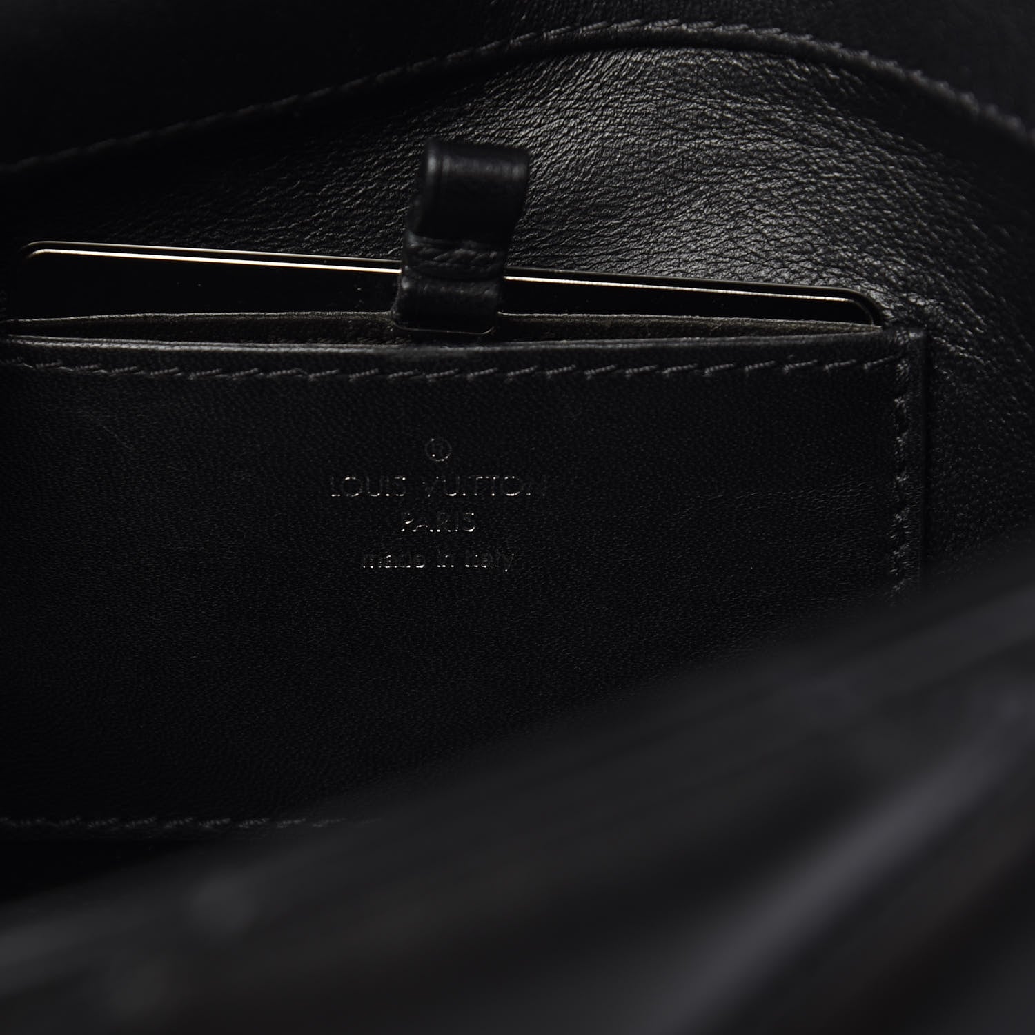 Louis Vuitton Lambskin Malletage GO-14 MM Black 6 of 10