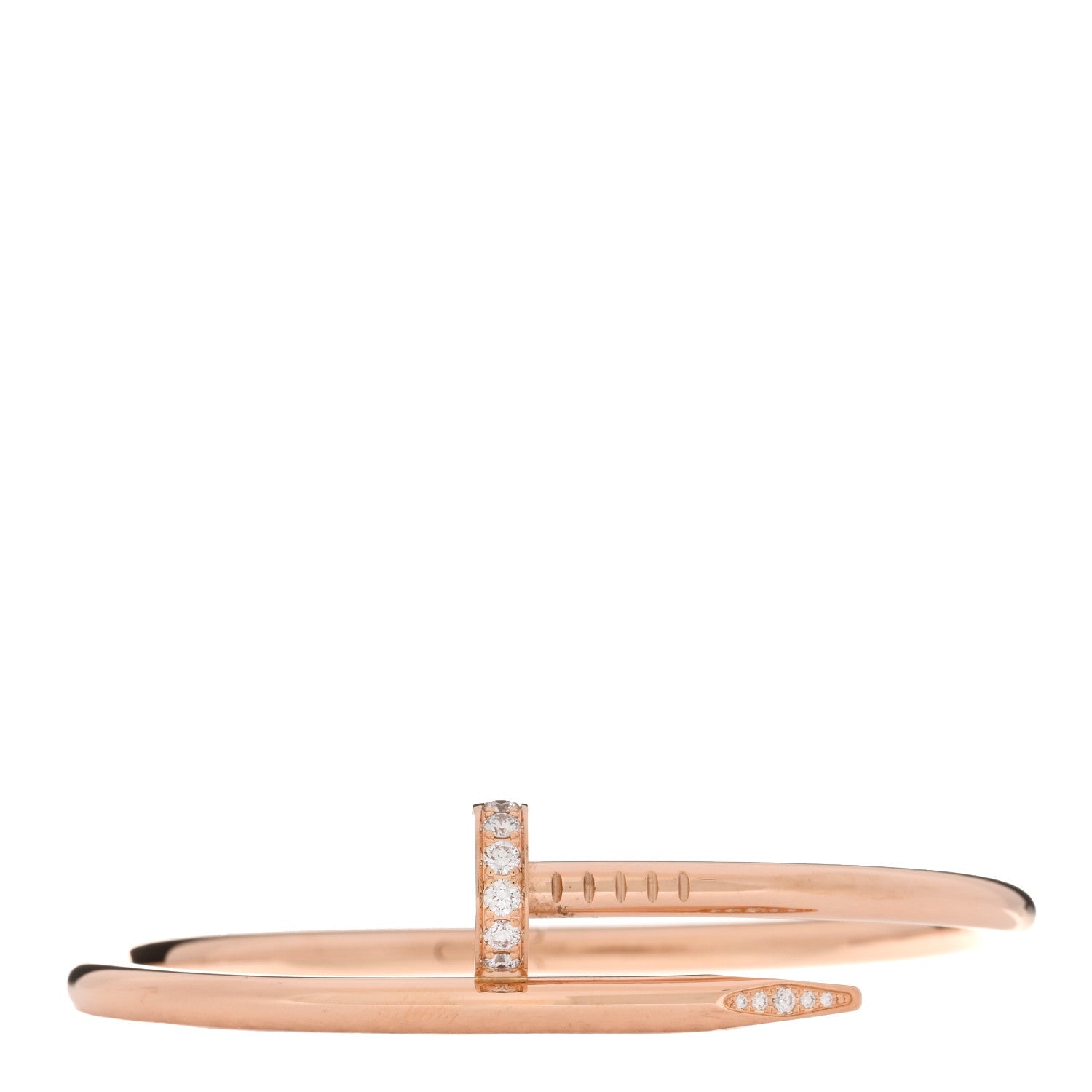 Cartier 18K Pink Gold Diamond Juste Un Clou Bracelet 16 1 of 4