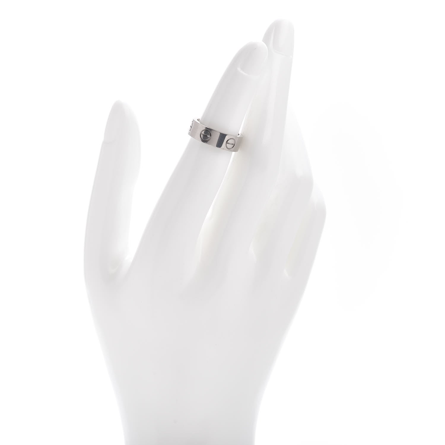 Cartier 18K White Gold 5.5mm LOVE Ring 48 4.5 2 of 4