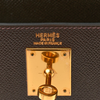 Hermes Epsom Kelly Sellier 32 Chocolate 6 of 13