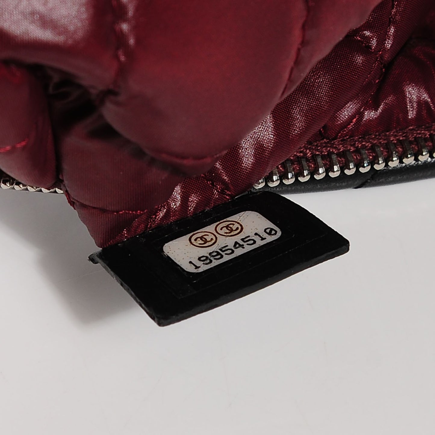 Lambskin Quilted CC Beauty Clutch Black