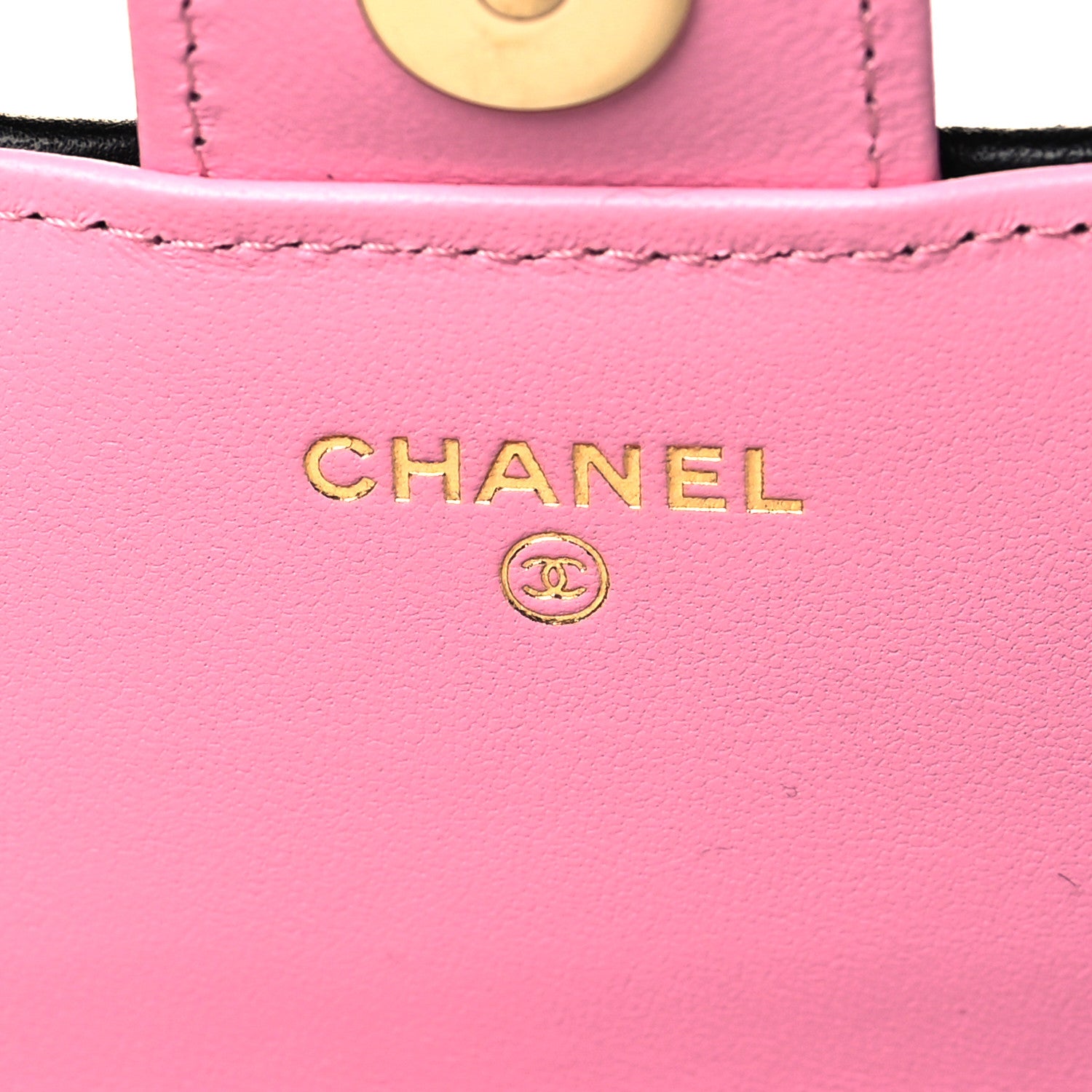 Chanel Lambskin Quilted Flap Phone Holder With Chain Black Lilac 6 of 11