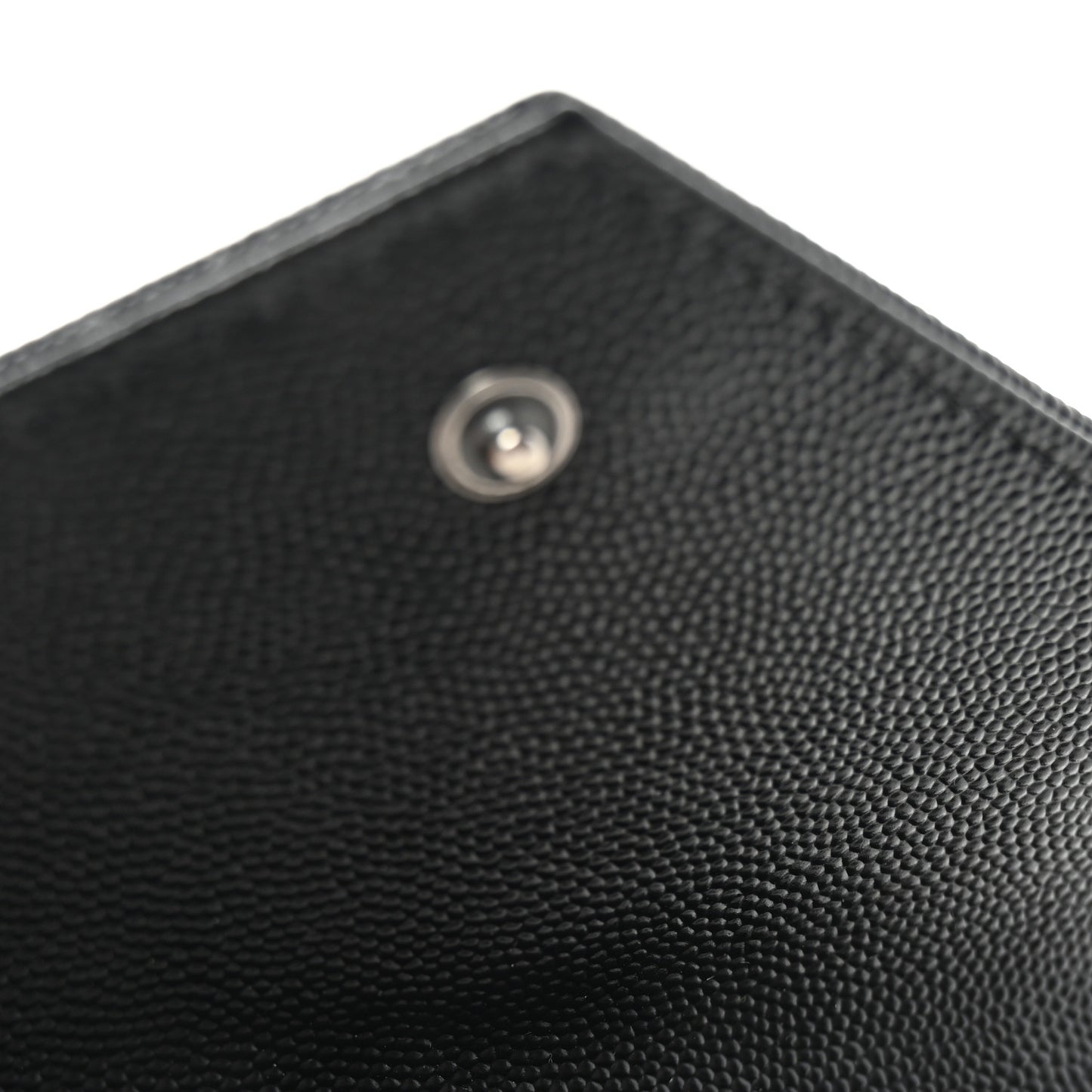 Grain De Poudre Matelasse Chevron Monogram Monochrome Compact Wallet Black