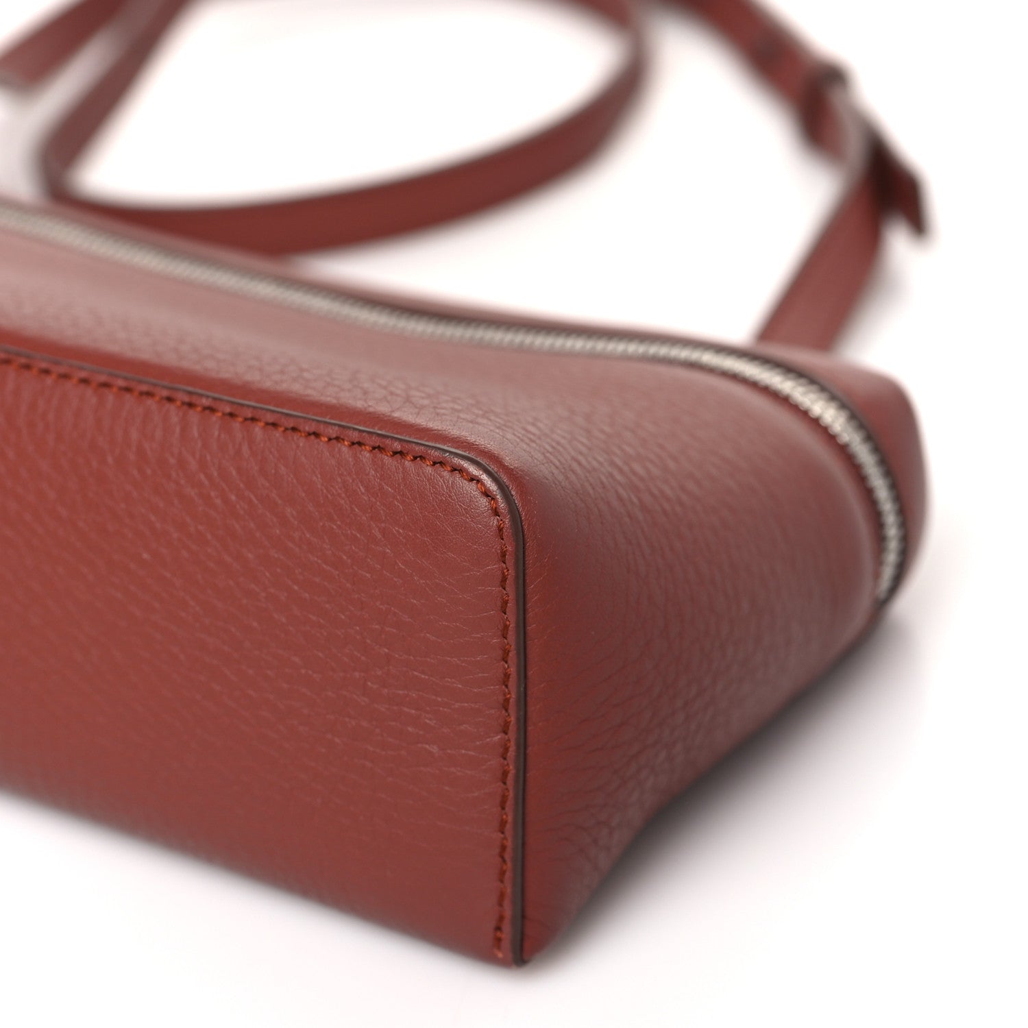 Loro Piana Grained Calfskin L19 Extra Pocket Pouch Kummel 8 of 9