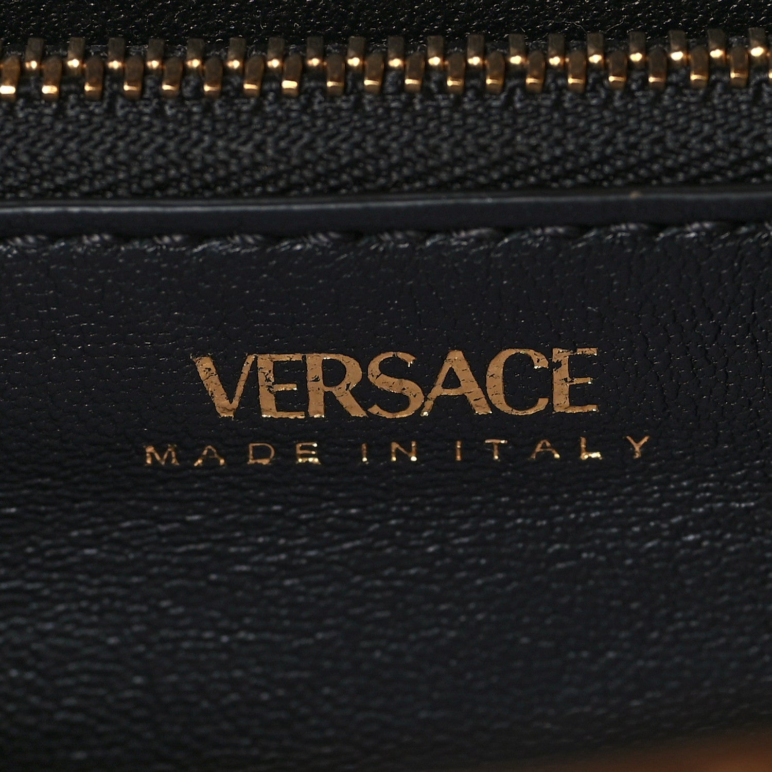 Versace Grained Calfskin La Medusa Chain Clutch Bag Brown 5 of 5