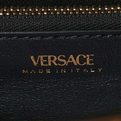 Versace Grained Calfskin La Medusa Chain Clutch Bag Brown 5 of 5