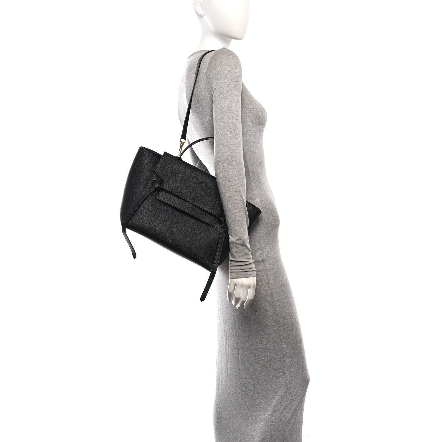 Celine Grained Calfskin Mini Belt Bag Black 2 of 11