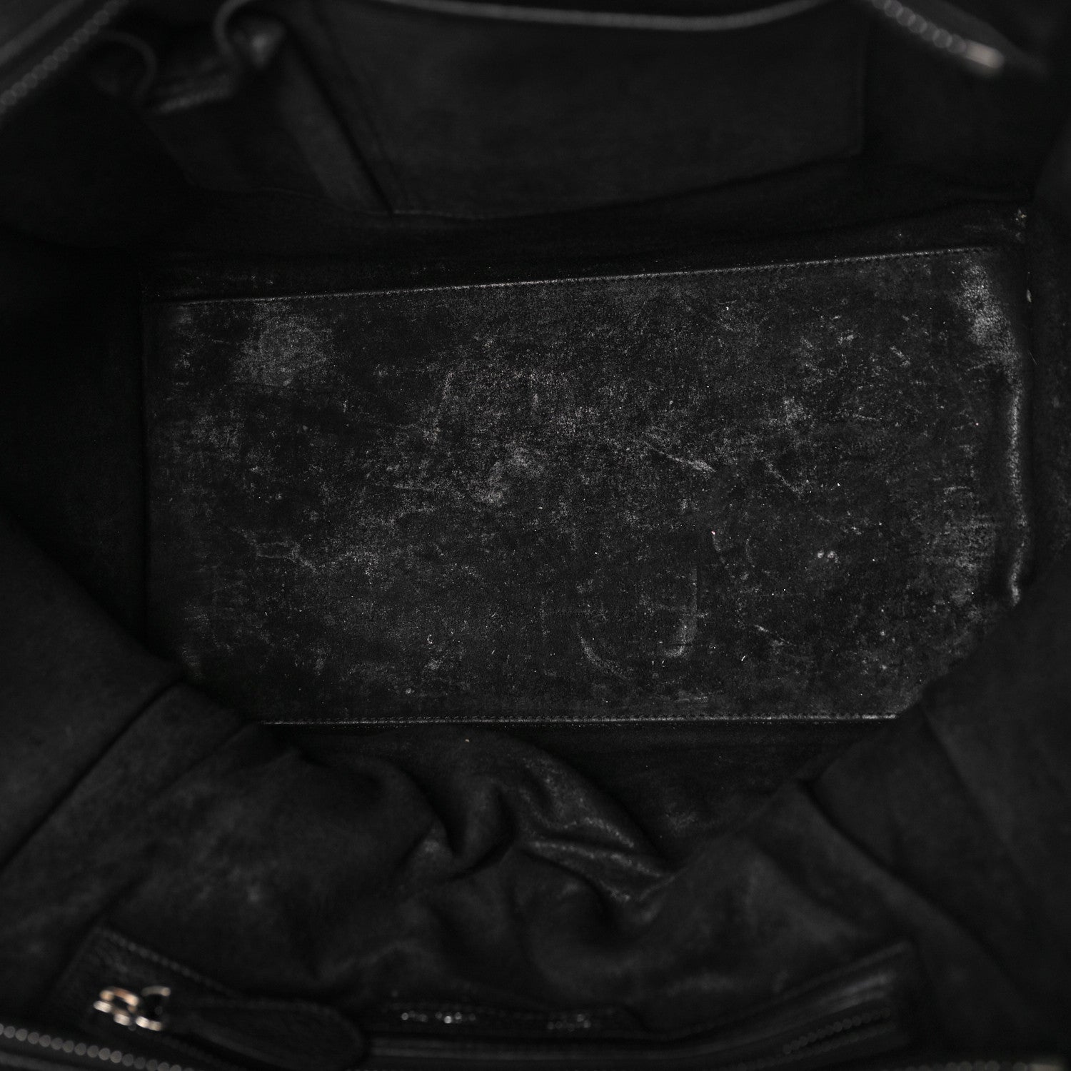 Celine Drummed Calfskin Mini Luggage Black 5 of 14