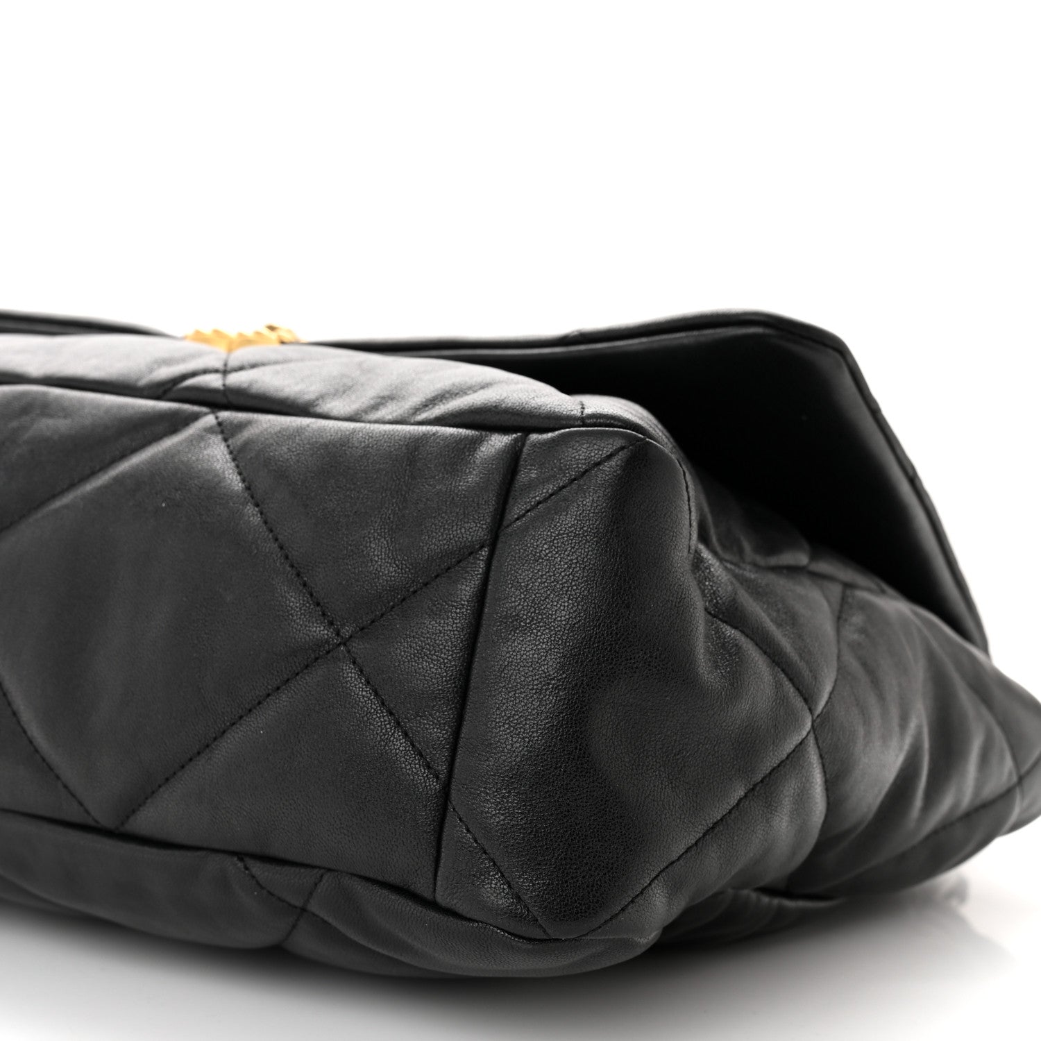 Chanel Goatskin Quilted Maxi Chanel 19 Flap Black 10 of 13