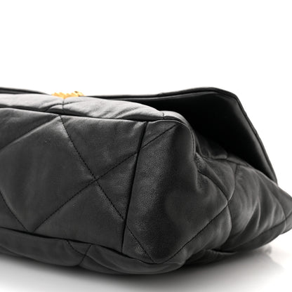 Chanel Goatskin Quilted Maxi Chanel 19 Flap Black 10 of 13