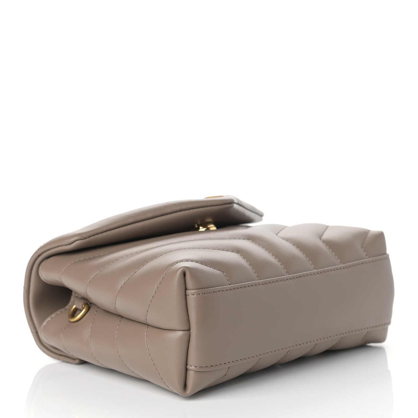 Calfskin Y Quilted Monogram Toy Loulou Crossbody Bag Taupe