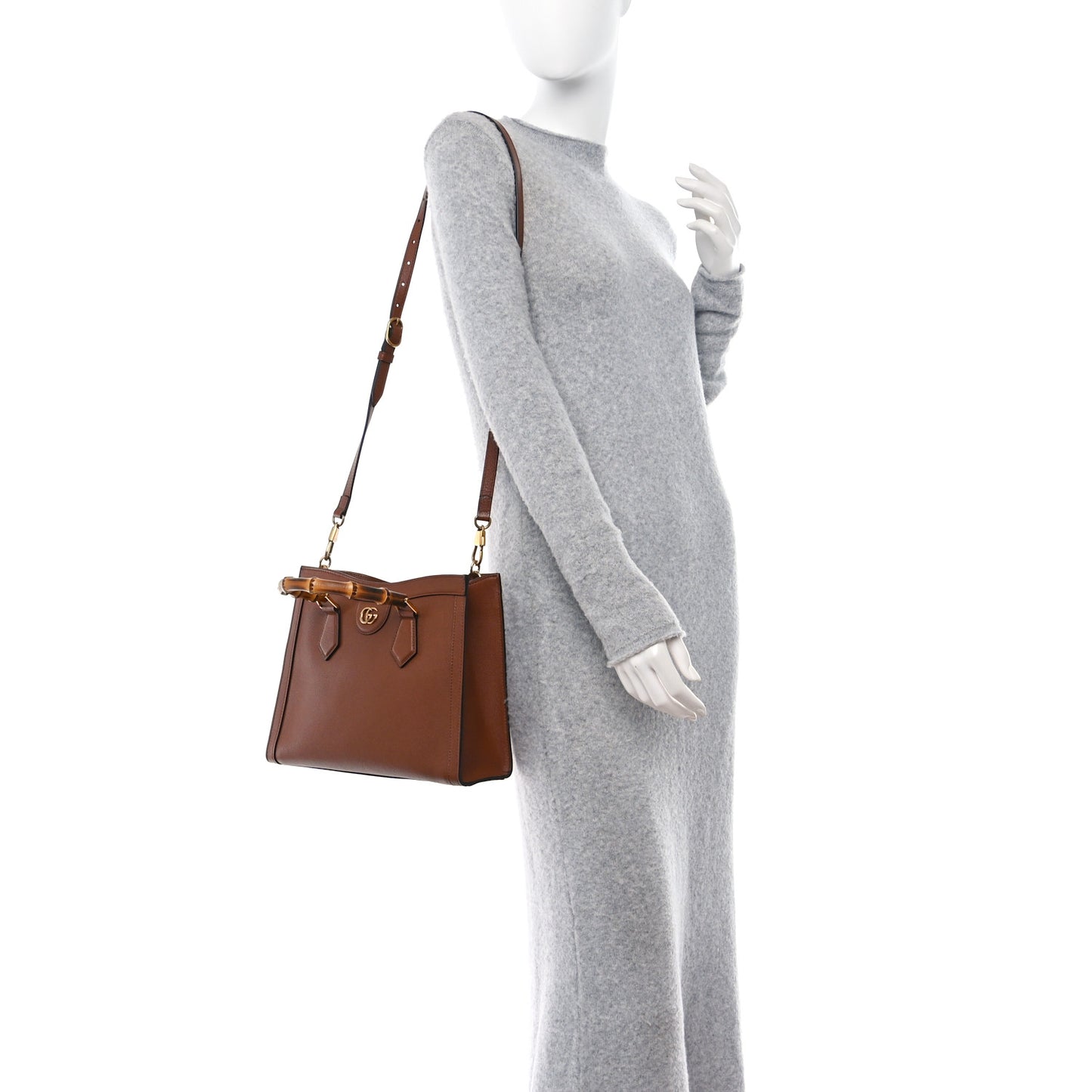 Wonka Grain Calfskin Small Diana Tote Bag Cuir
