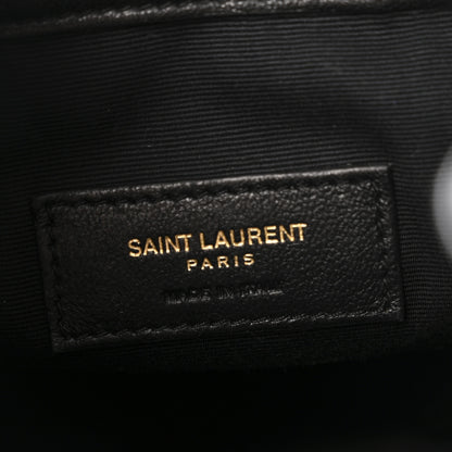 Saint Laurent Lambskin Matelasse Monogram Joe Nano Bucket Bag Black 6 of 13