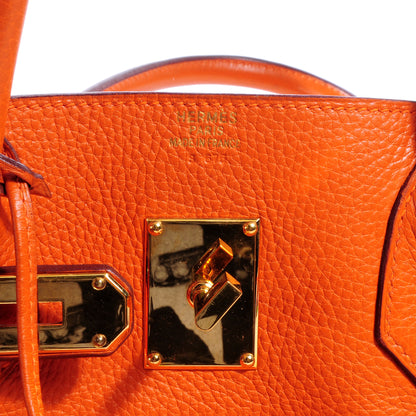Hermes Taurillon Clemence JPG Birkin 42 Orange 7 of 9