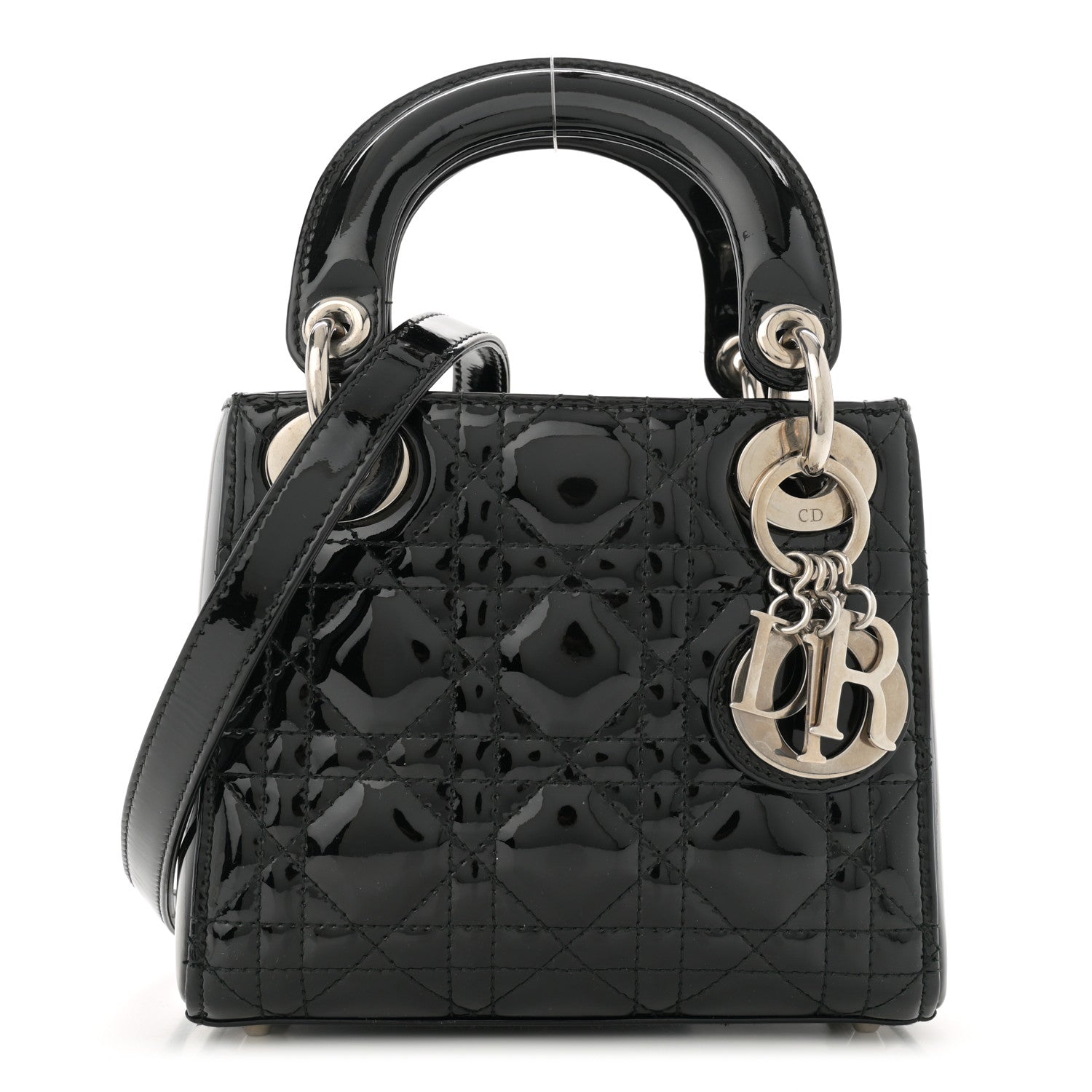 Christian Dior Patent Cannage Mini Lady Dior Black 1 of 11