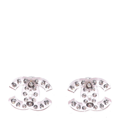 Chanel Crystal Resin CC Logo Earrings 1 of 4