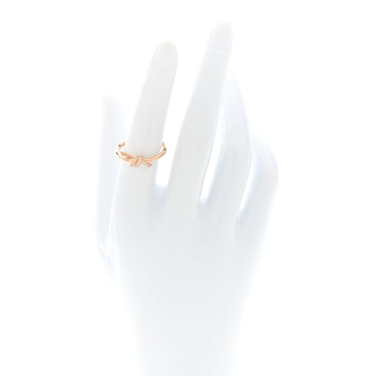 Tiffany 18K Rose Gold Diamond Small Knot Ring 53 6.5 2 of 4