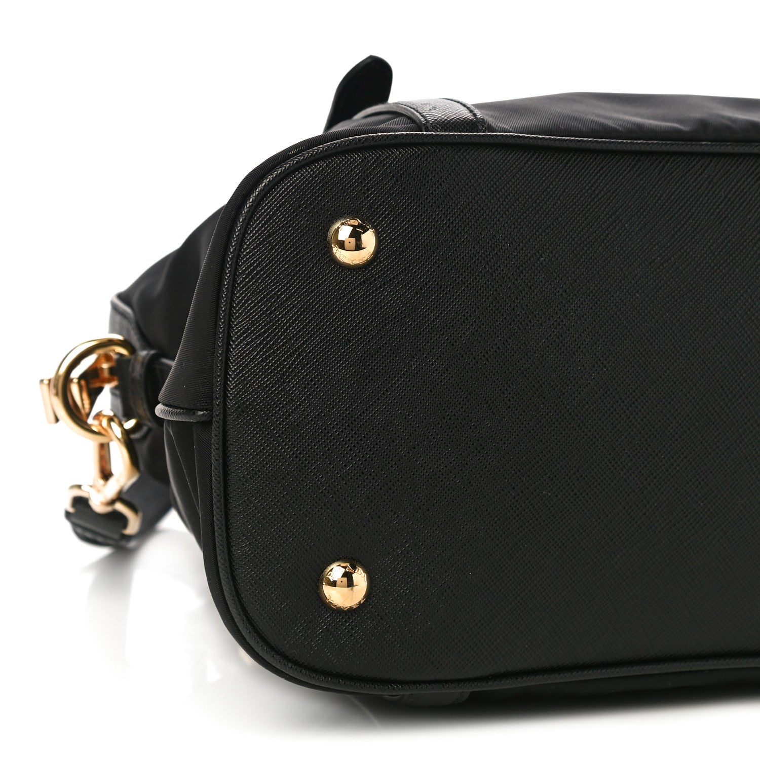 Prada Tessuto Nylon Saffiano Tote Black 10 of 11