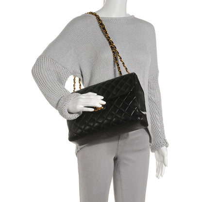 Chanel Lambskin Jumbo Flap Bag Black 2 of 8