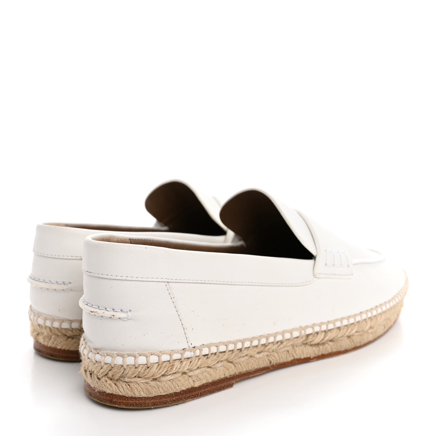 Hermes Calfskin Womens Trip Espadrilles 39 White 5 of 14