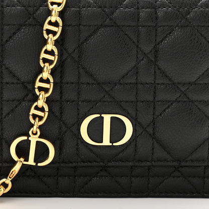 Christian Dior Supple Calfskin Cannage Caro Belt Pouch with Chain Black 8 of 10