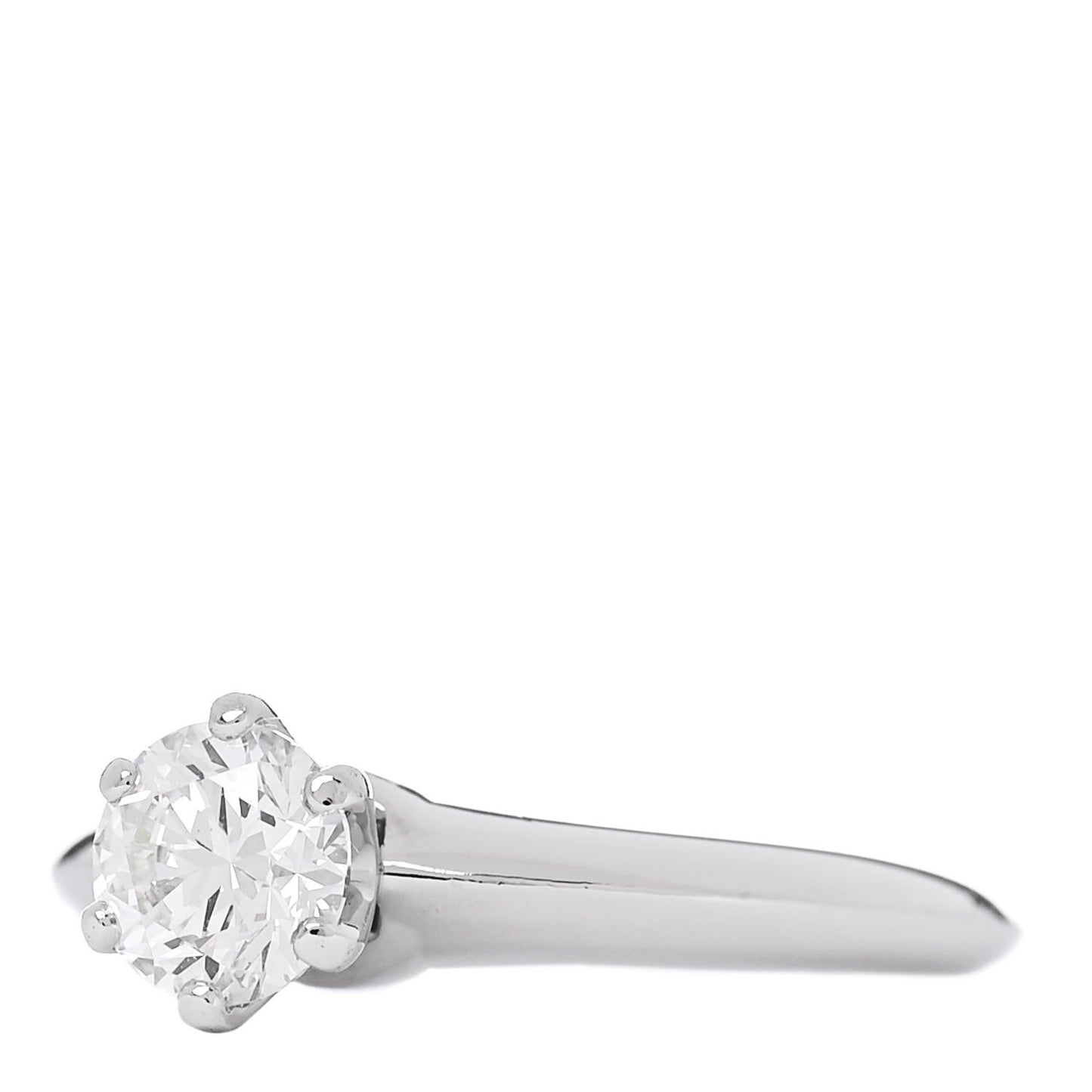 Platinum Diamond .64ct Solitaire Engagement Ring 48 4.5