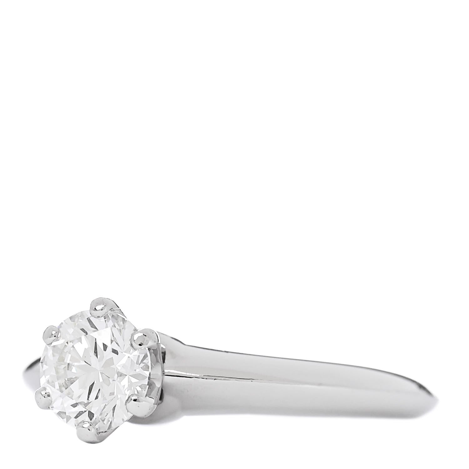 Tiffany Platinum Diamond .64ct Solitaire Engagement Ring 48 4.5 3 of 7