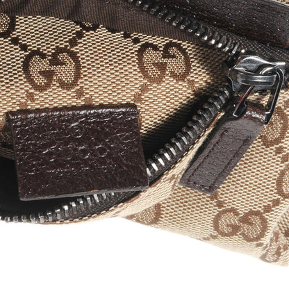 Gucci GG Monogram Web Double Pocket Belt Bag Dark Brown 7 of 10
