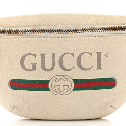 Gucci Grained Calfskin Small Logo Belt Bag White 8 of 12