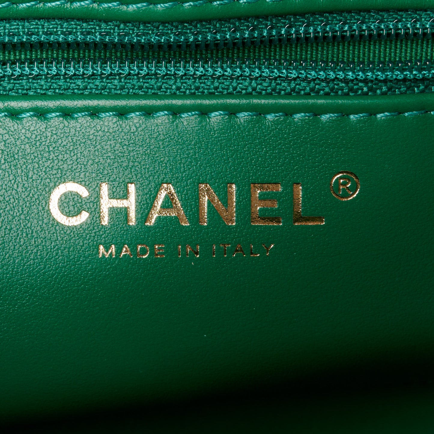 Shiny Aged Calfskin Quilted Nano Kelly Shopper Green