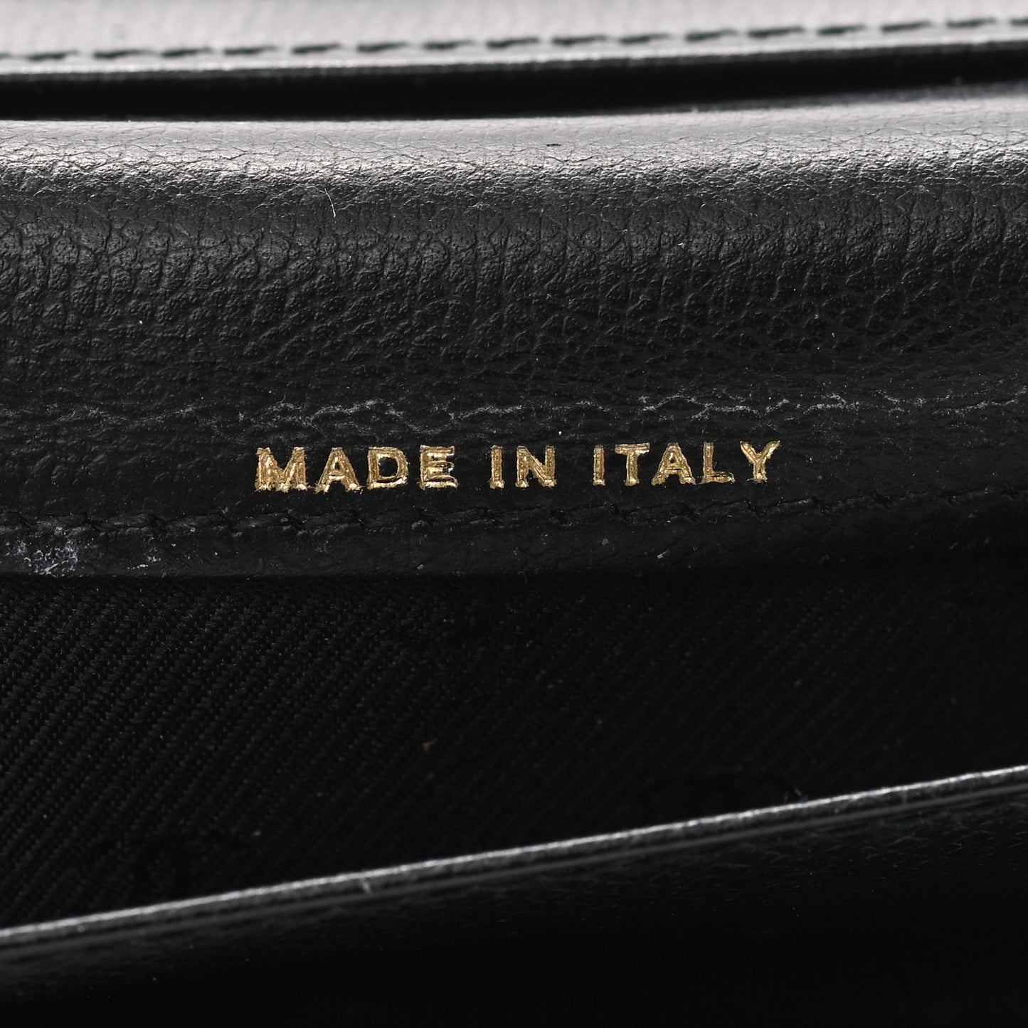 Grained Calfskin CC Button Long Wallet Black