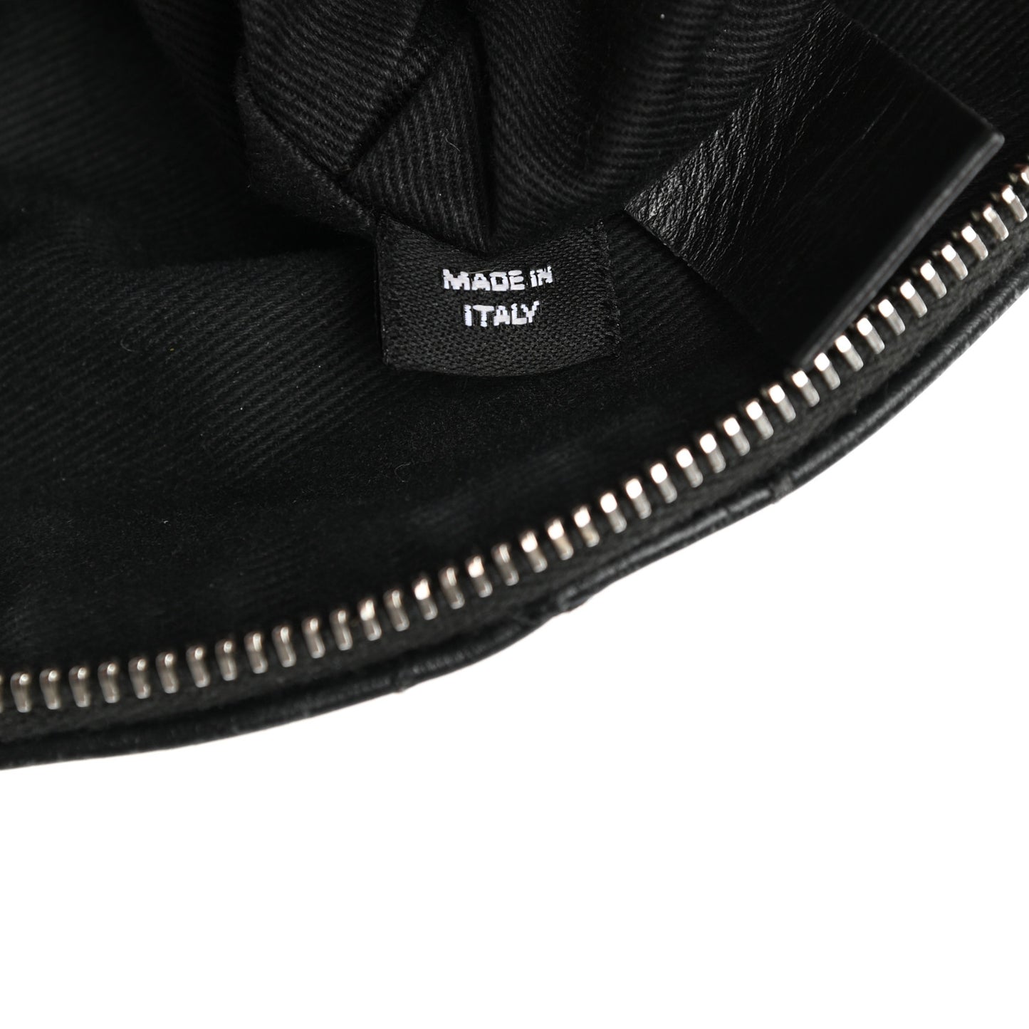 Lambskin Quilted Waist Belt Bag Black