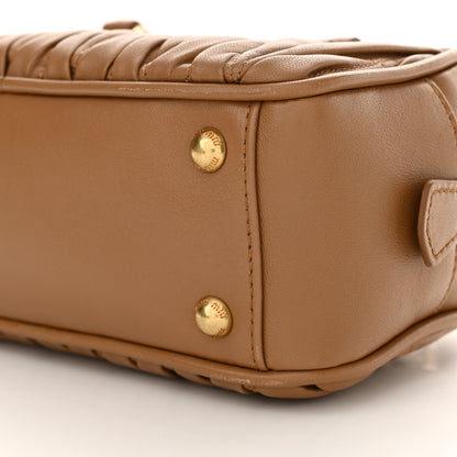 Miu Miu Nappa Matelasse Regular Arcadie Top Handle Bag Caramel 10 of 10