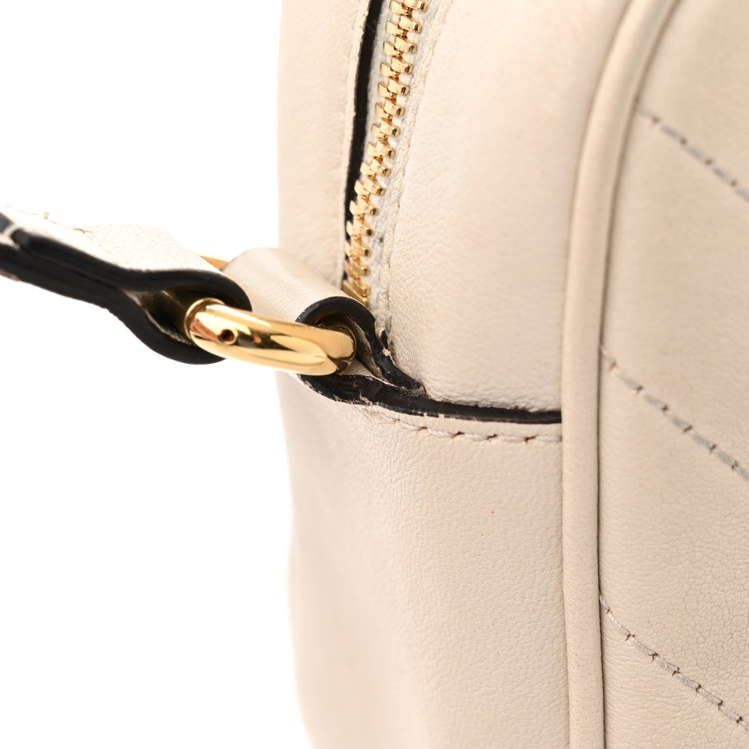 Gucci Sakai Be Green Calfskin Diagonal Stitched Small Blondie Shoulder Bag Mystic White 15 of 18