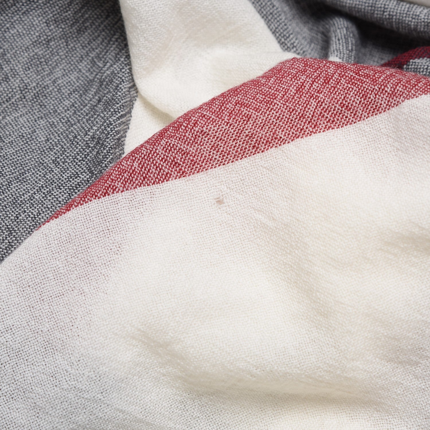 Burberry Merino Wool House Check Scarf Ivory 4 of 6