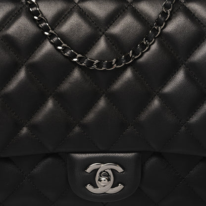 Chanel Lambskin Quilted Clutch With Chain Flap Black 8 of 10