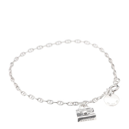 Hermes Sterling Silver Kelly Charm Bracelet ST 1 of 5