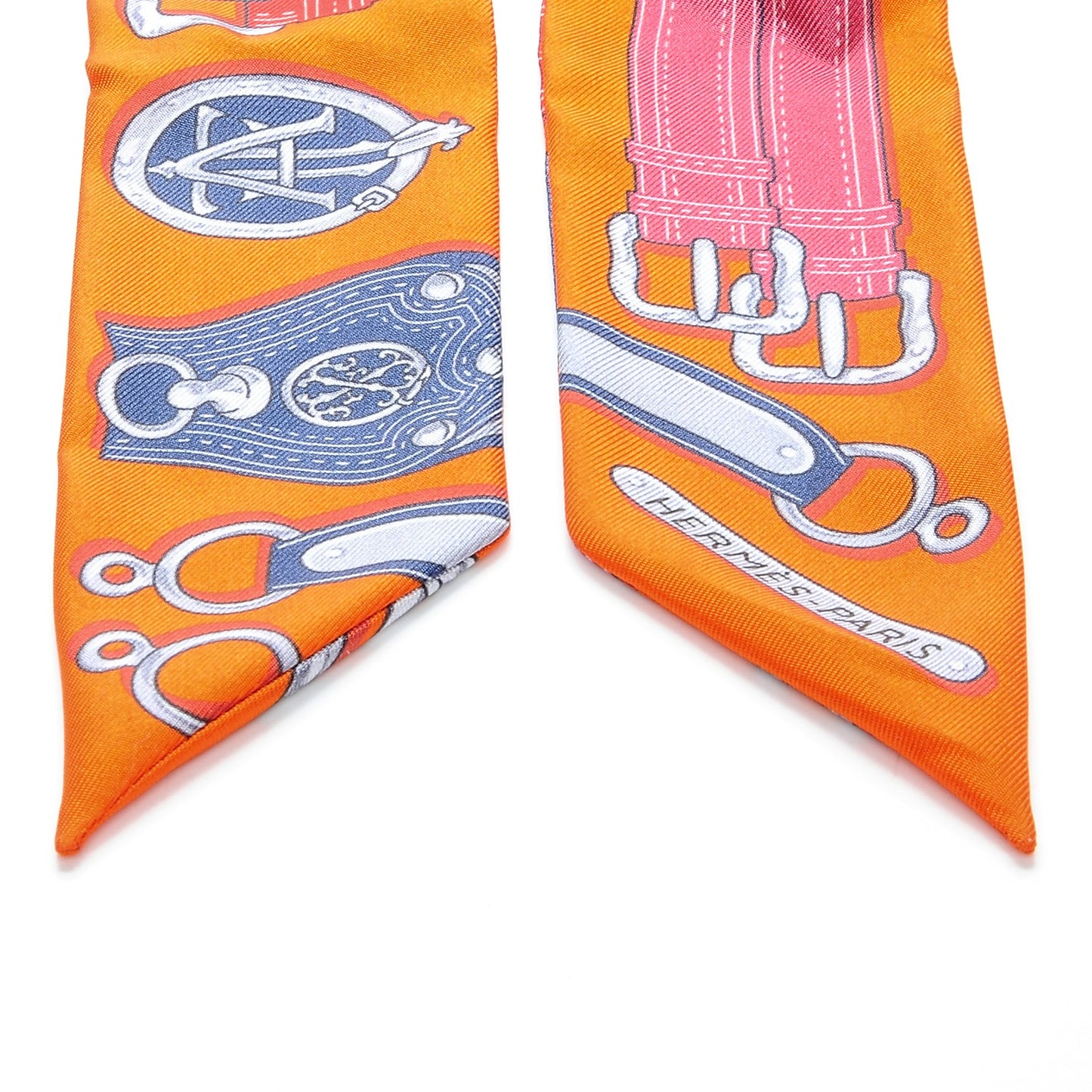 Silk Harnais Des Presidents Twilly Orange Violet Rose