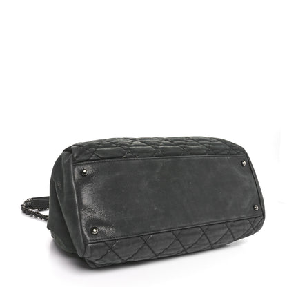 Chanel Iridescent Calfskin Large Just Mademoiselle Bowling Bag Black 4 of 11