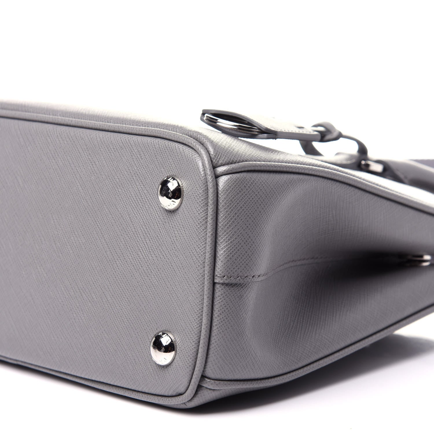 Prada Saffiano Lux Micro Galleria Shoulder Bag Ardesia 9 of 14