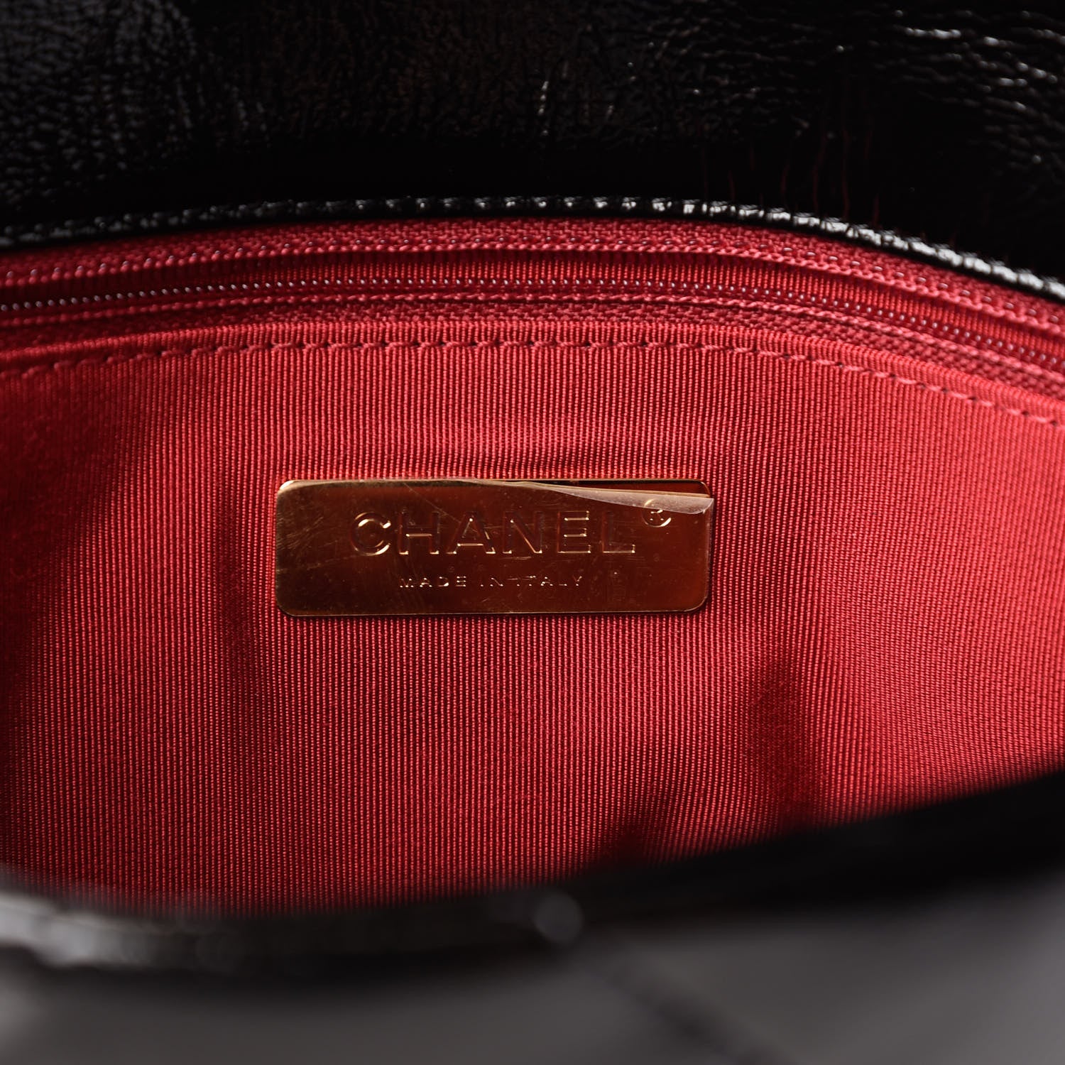 Chanel Shiny Crumpled Calfskin Quilted Medium Chanel 19 Flap Black 8 of 11