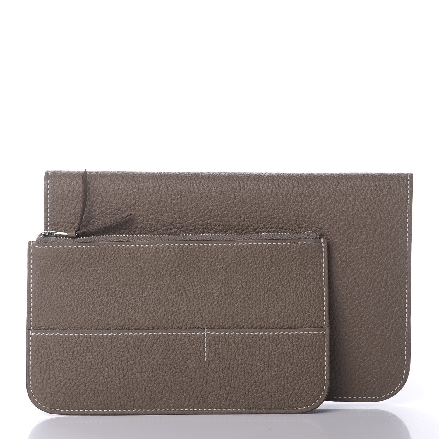 Hermes Togo Dogon Duo Wallet Etoupe 2 of 14