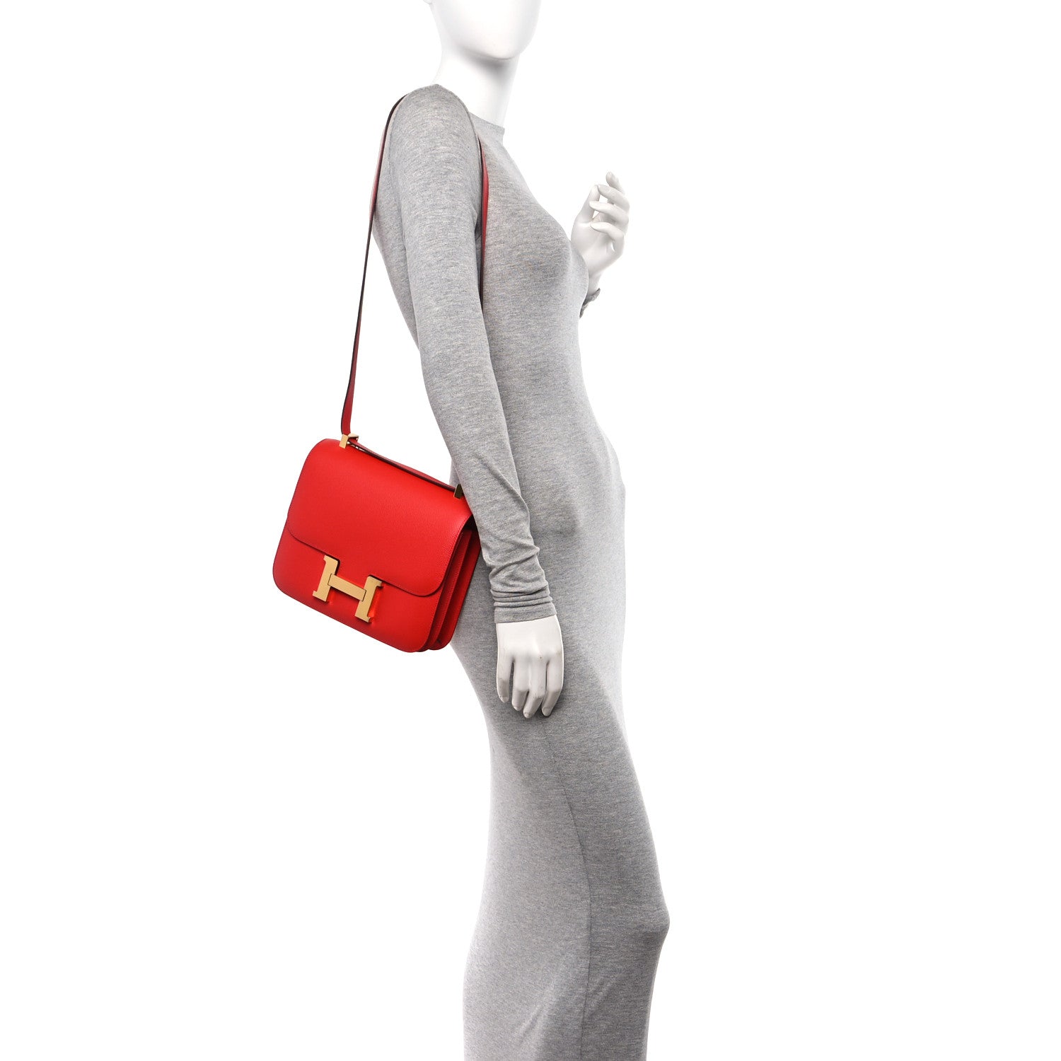 Hermes Epsom Constance 24 Rouge de Coeur 2 of 11