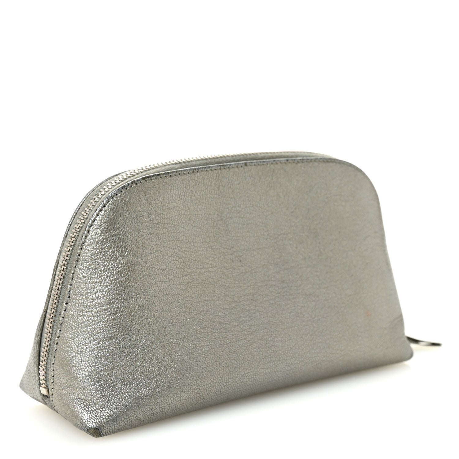 Chanel Metallic Goatskin Cosmetic Case Silver 3 of 12